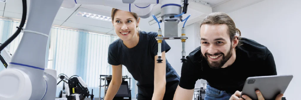 Estudiantes explorando carreras STEM de ingeniería, ciencia y tecnología